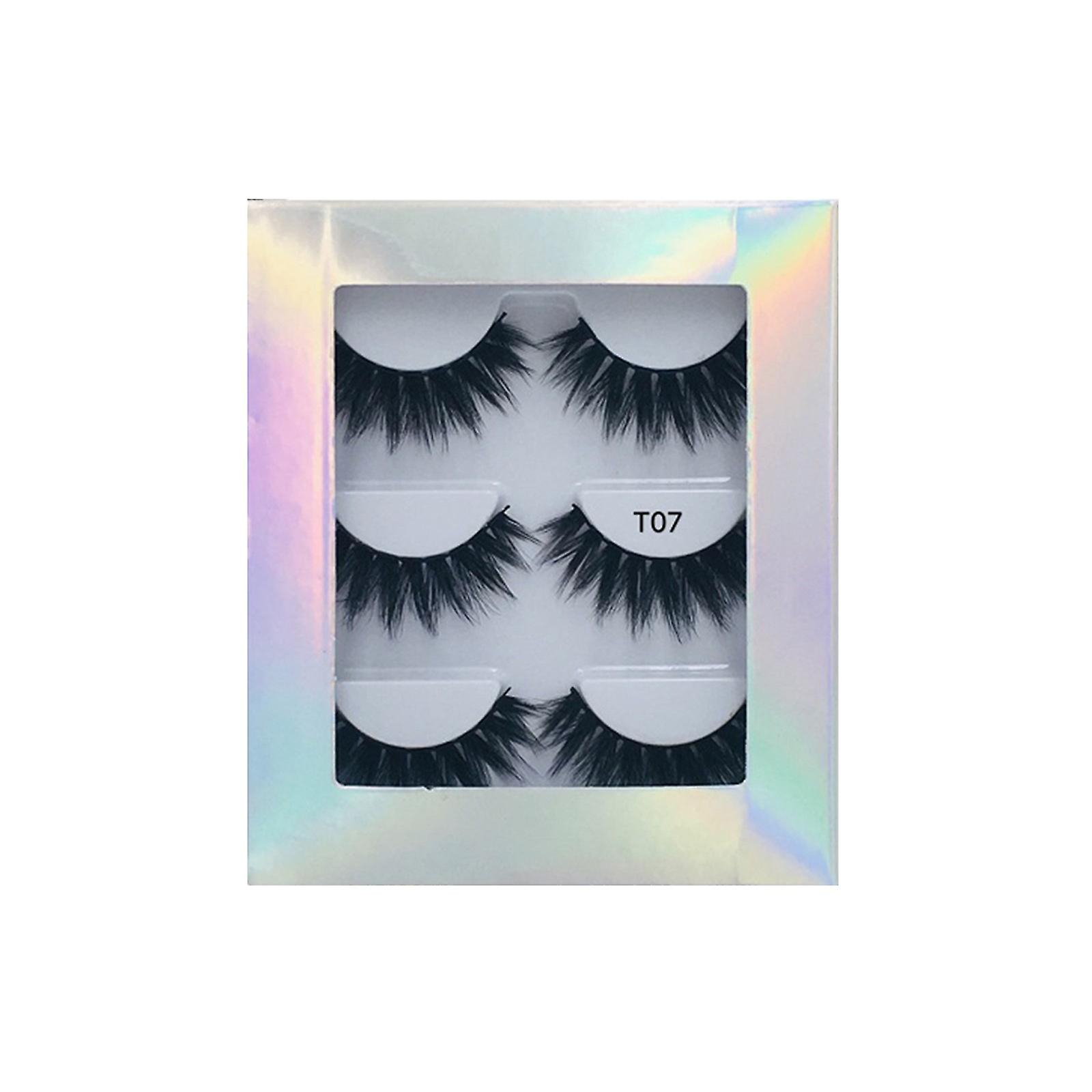 Mink Lashes Huoguo  20 Mm  3 Pares De Pestañas Postizas 3d Multicapa - Venta Internacional.