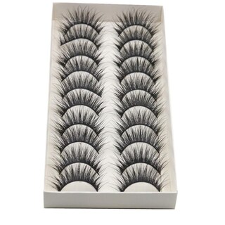 Foto 1 | Banda Negra Gruesa Y Larga Con Forma De Cruz Negra Para Pestañas Postizas Huoguo 10 Pares - Venta Internacional.