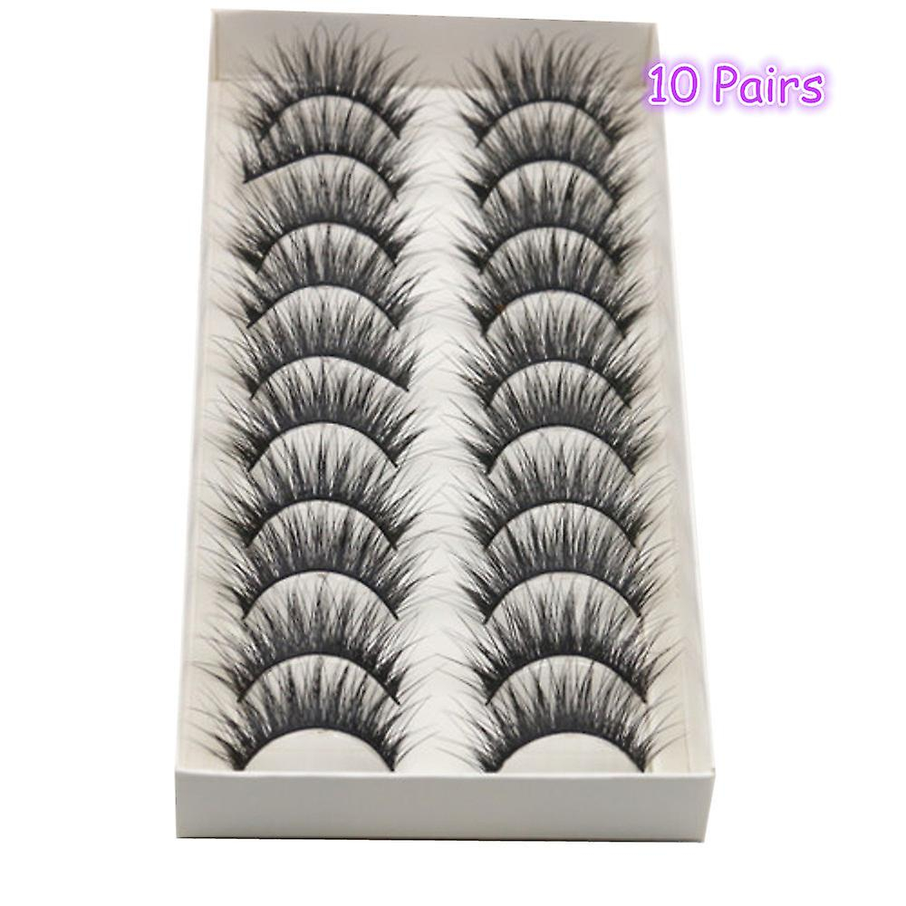 Foto 4 pulgar | Banda Negra Gruesa Y Larga Con Forma De Cruz Negra Para Pestañas Postizas Huoguo  10 Pares - Venta Internacional.
