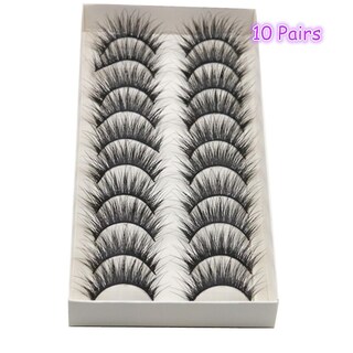 Foto 3 | Banda Negra Gruesa Y Larga Con Forma De Cruz Negra Para Pestañas Postizas Huoguo 10 Pares - Venta Internacional.