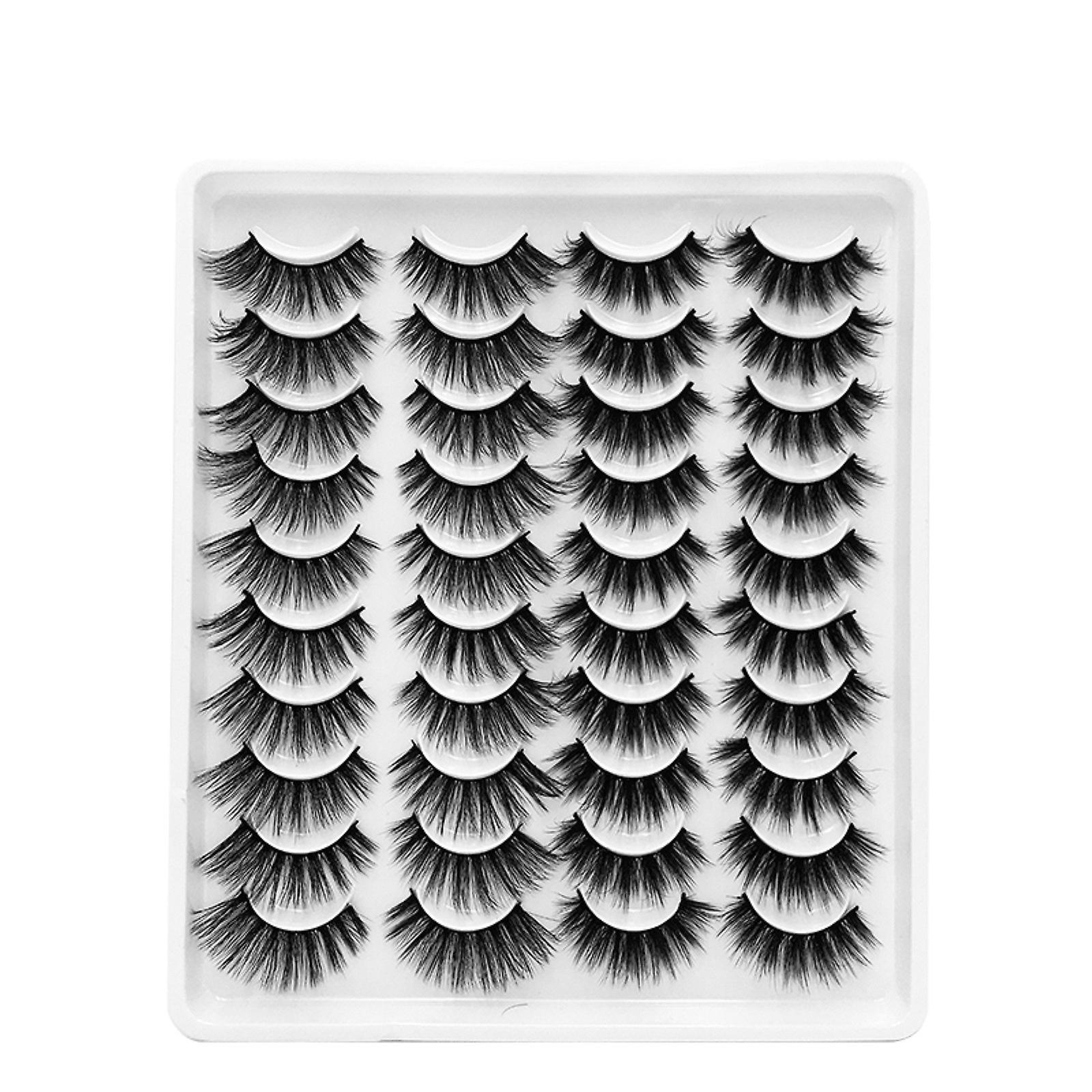 Pestañas Postizas Huoguo  20 Pares De Cabello Frito Tipo Visón 8d - Venta Internacional.