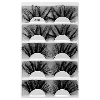 Foto 1 | Pestañas Postizas Huoguo Naturales Largas Y Gruesas Negras 5 Pares - Venta Internacional.