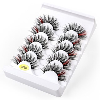 Foto 5 | Pestañas Postizas Huoguo 3d Con Forma De Cola De Gato Gruesa Natural 5 Pares - Venta Internacional.