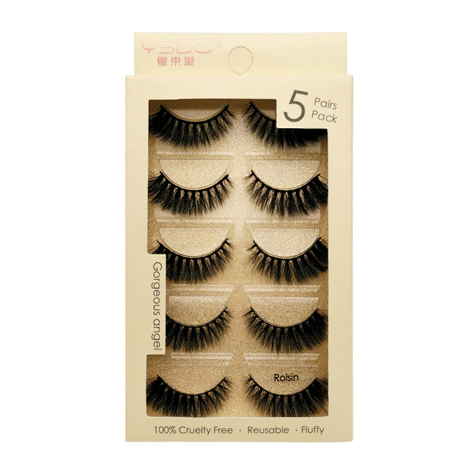 Foto 1 | Pestañas Postizas Huoguo 3d De Visón Natural  Largas  5 Estilos  5 Pares - Venta Internacional.