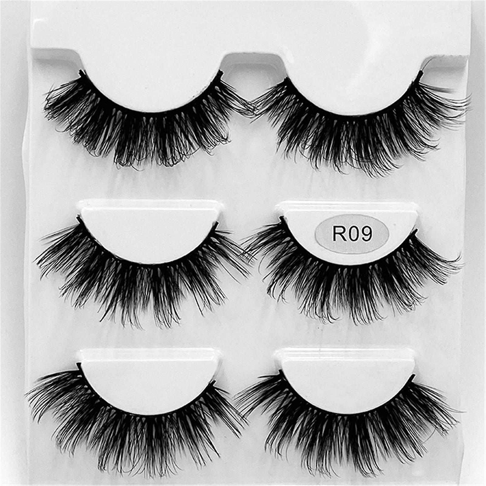 Foto 2 | Pestañas Postizas Huoguo 3d  Color Negro Suave Y Natural  Racimo  10 Pares - Venta Internacional.