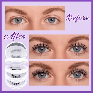 Foto 4 | Pestañas Magnéticas Wendy Lashes De Aspecto Natural 4 Pares Cx0125 - Venta Internacional.