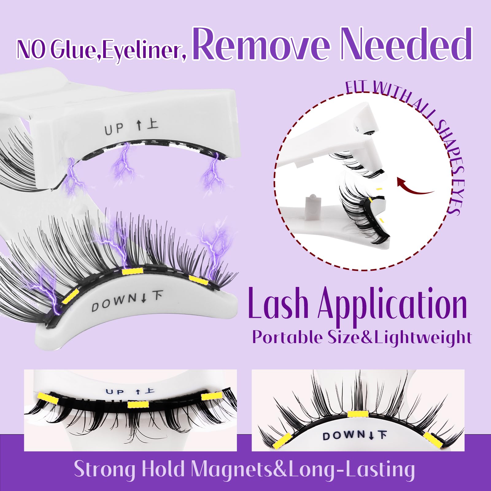 Foto 8 pulgar | Pestañas Magnéticas Wendy Lashes De Aspecto Natural  4 Pares Cx0125 - Venta Internacional.