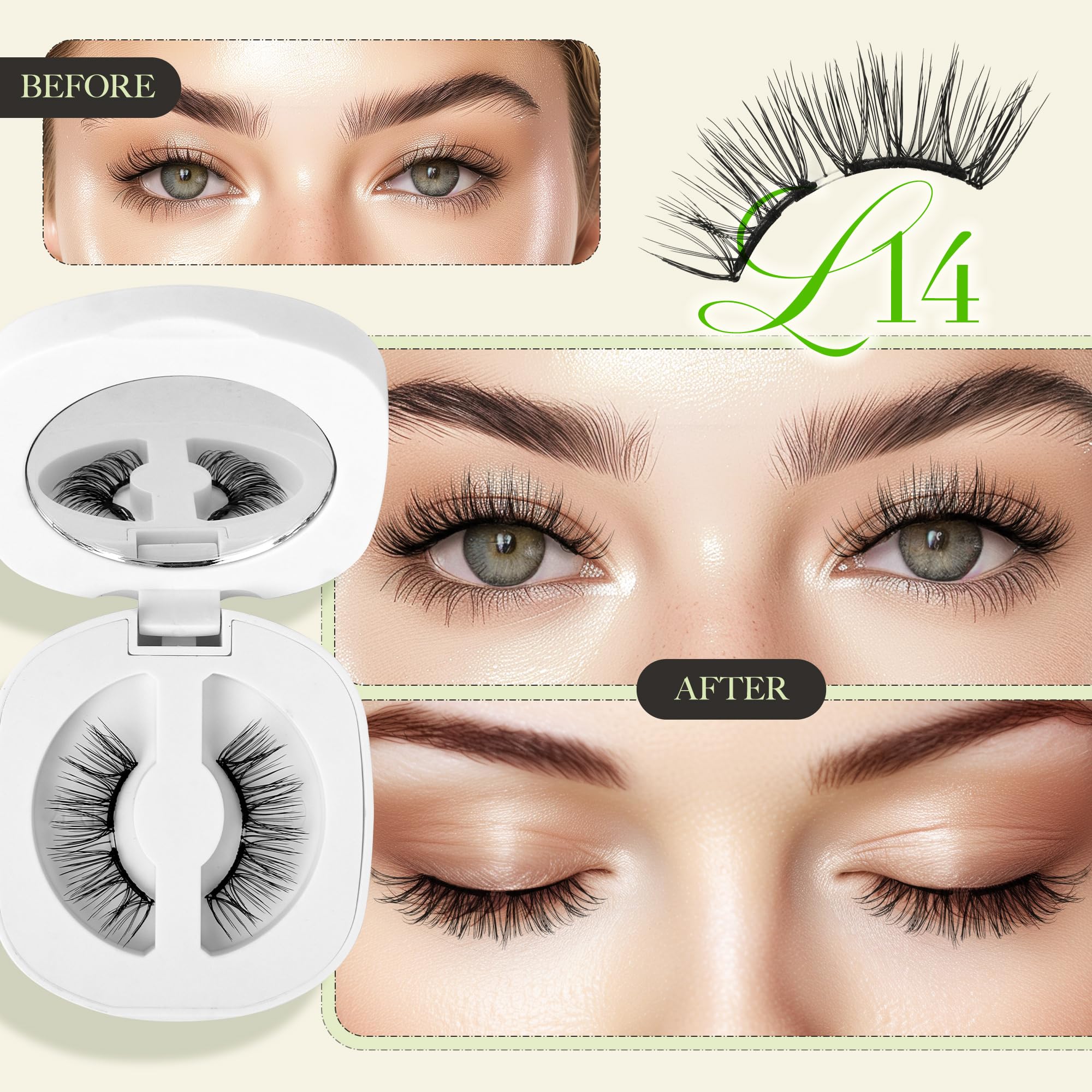 Foto 2 | Pestañas Magnéticas Lashview De Aspecto Natural  Reutilizables E Impermeables - Venta Internacional.