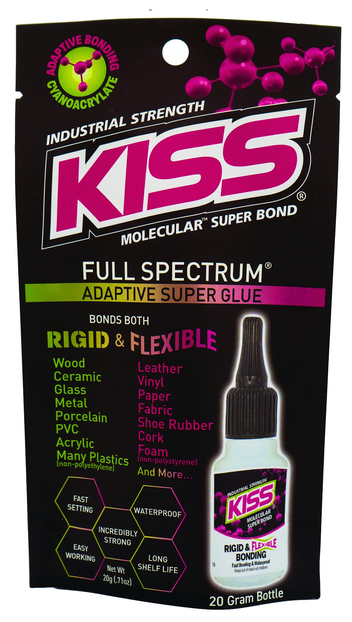 Foto 2 pulgar | Adhesivo Kiss Molecular Super Bond Ca  20 G  Resistente Al Agua - Venta Internacional.