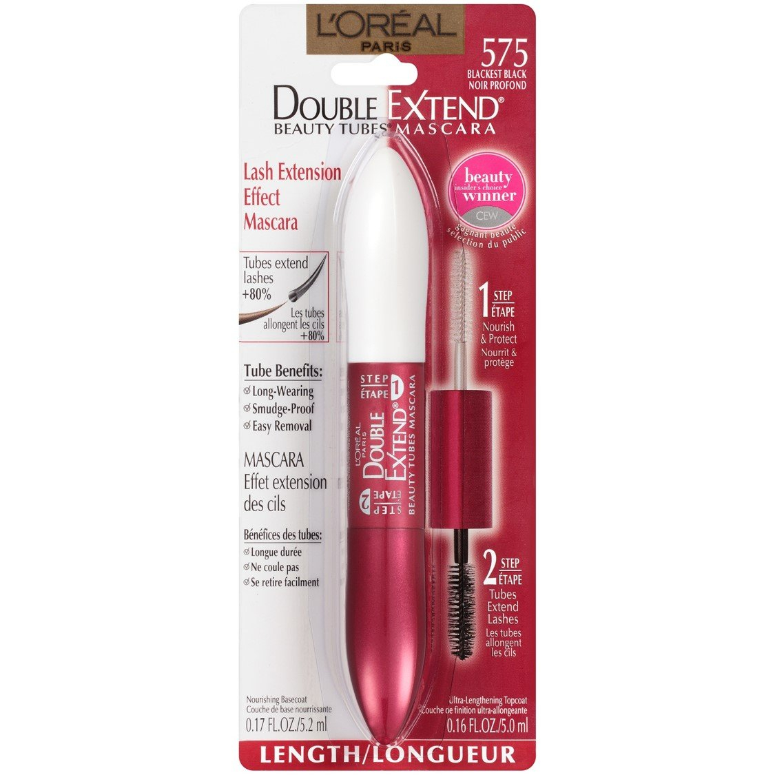 Foto 3 pulgar | Venta Internacional - Máscara De Pestañas Double Extend Beauty Tubes