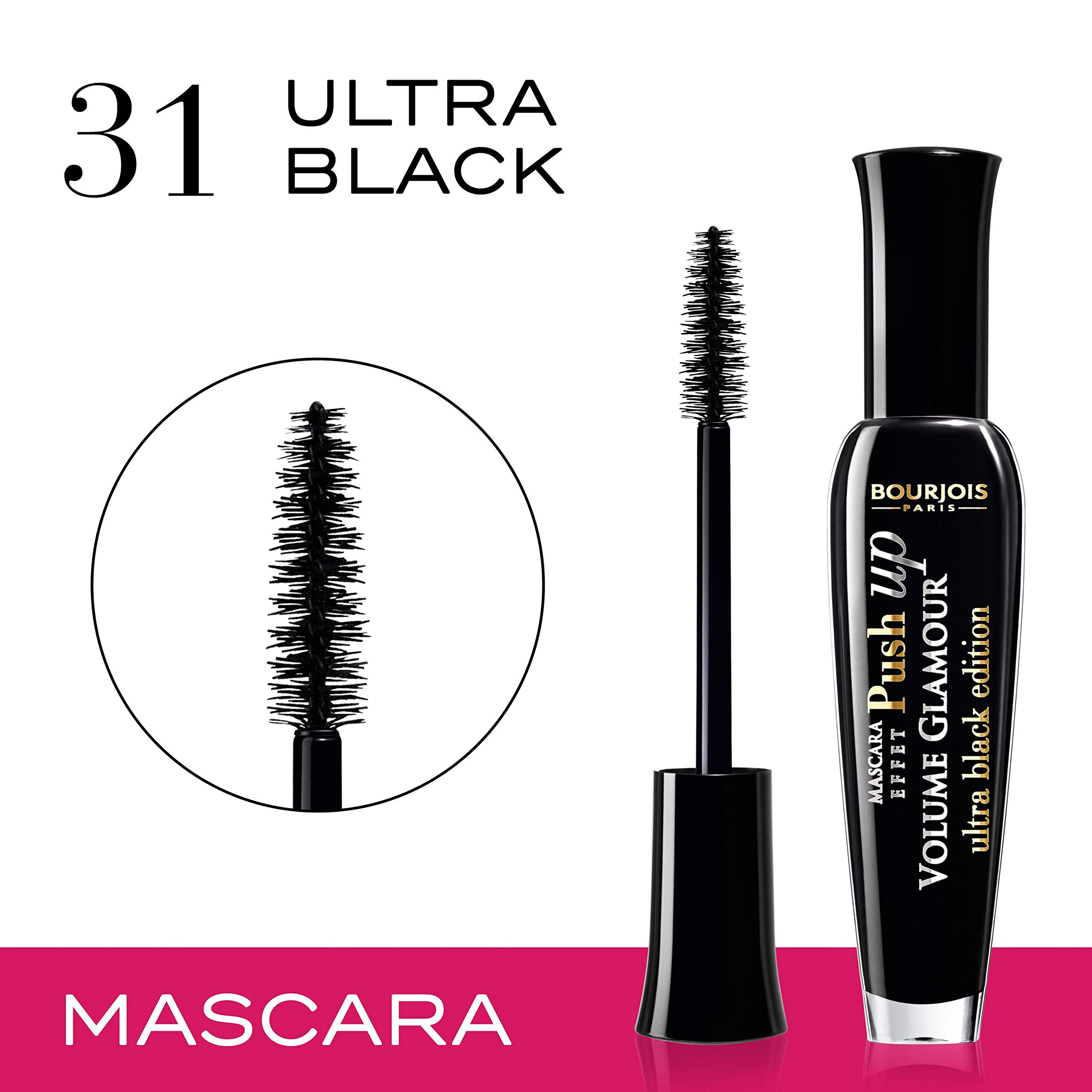 Foto 2 | Máscara Bourjois Volume Glamour Push Up Ultra Black - Venta Internacional