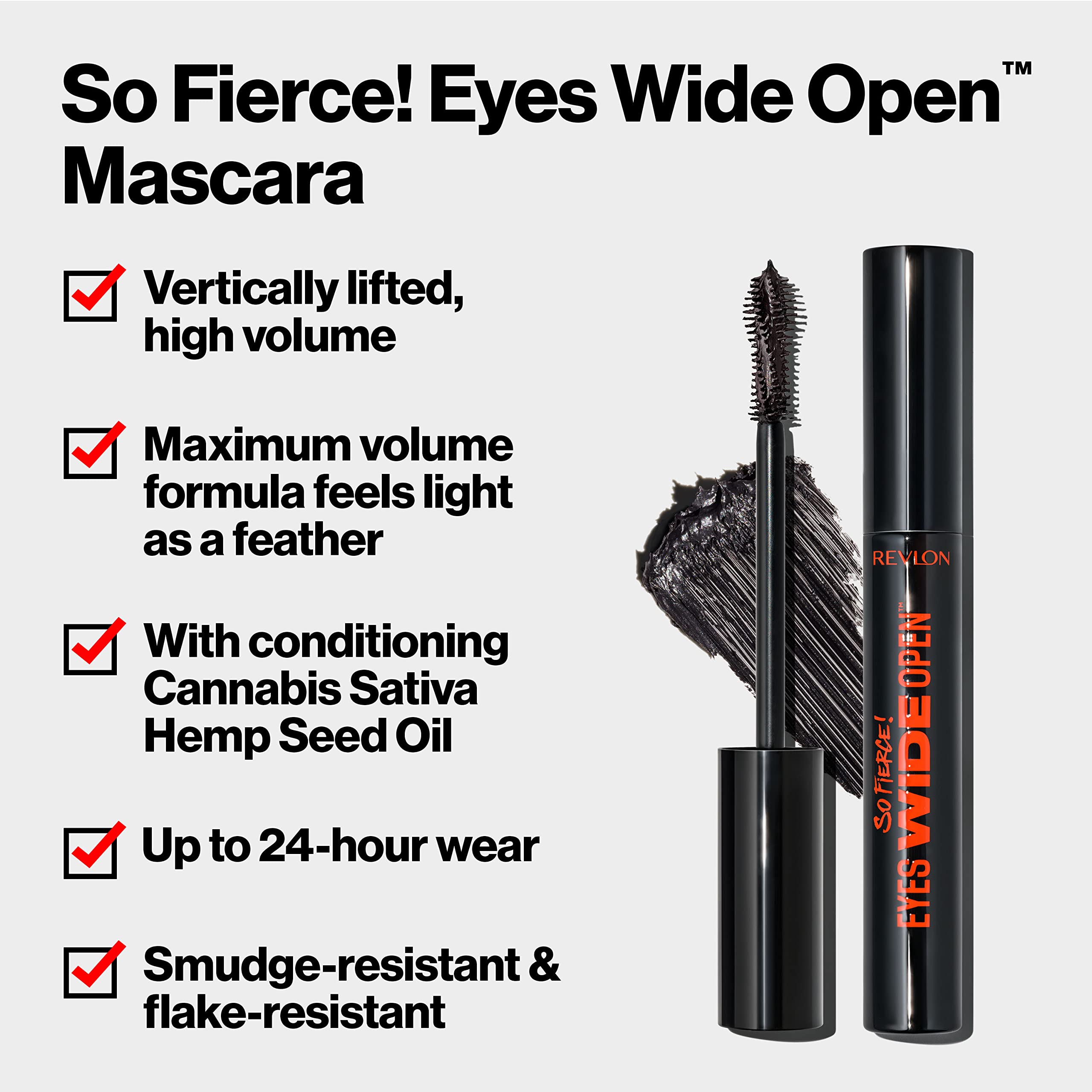 Foto 4 | Máscara Revlon So Fierce! Ojos Bien Abiertos 101 Blackest Black - Venta Internacional.