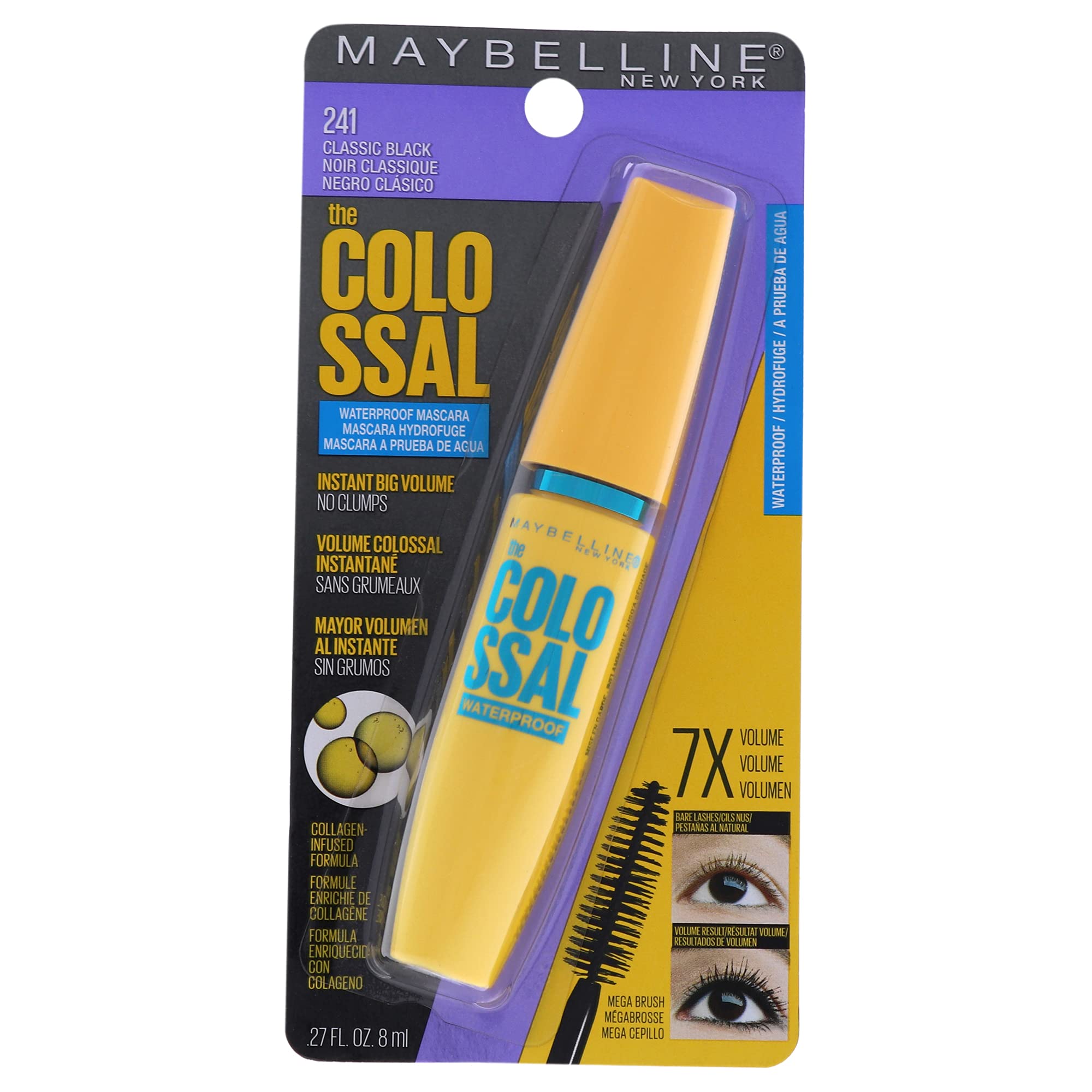 Foto 2 pulgar | Máscara Maybelline Volum' Express The Colossal Waterproof - Venta Internacional.