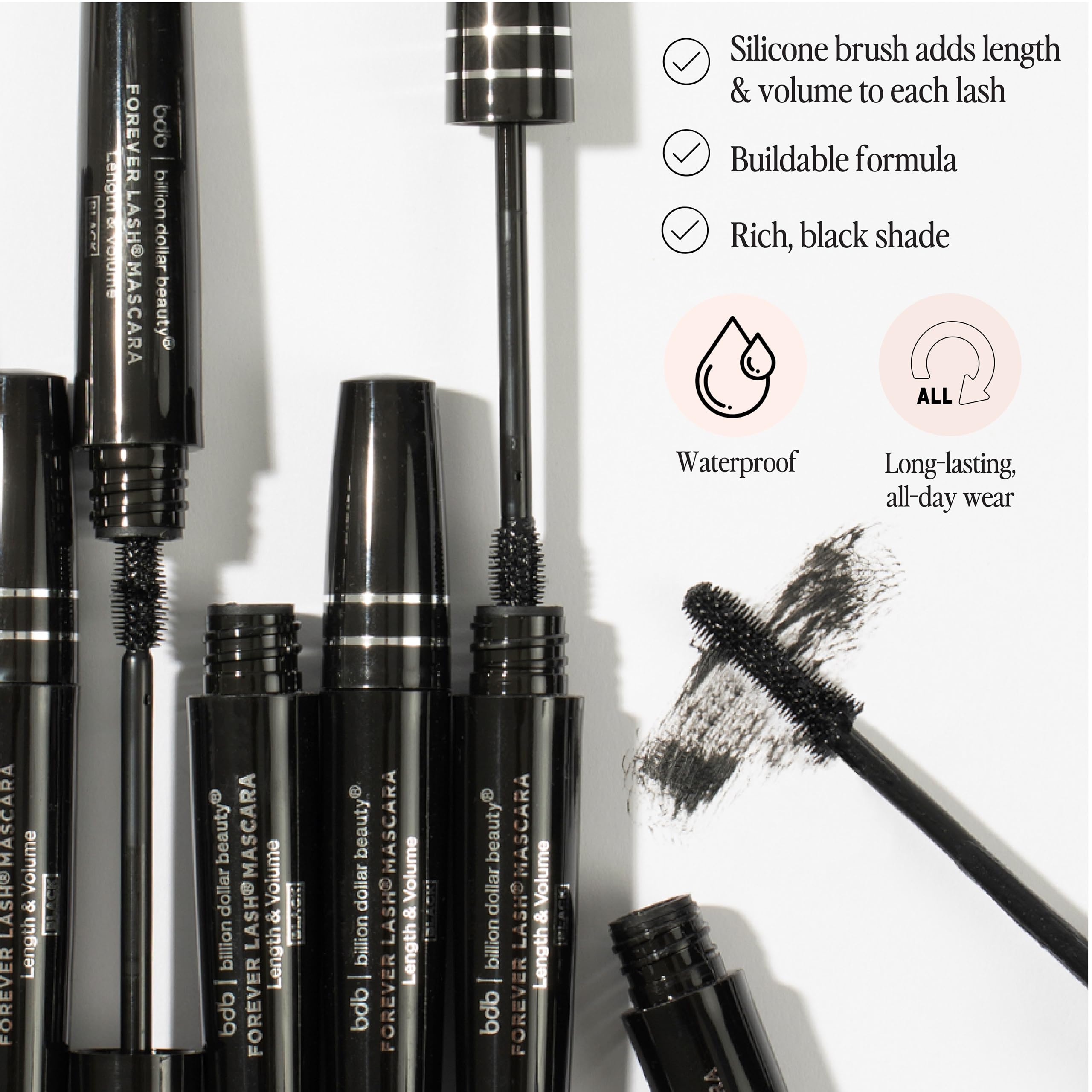 Foto 5 pulgar | Máscara Billion Dollar Brows Forever Lash Waterproof - Venta Internacional.