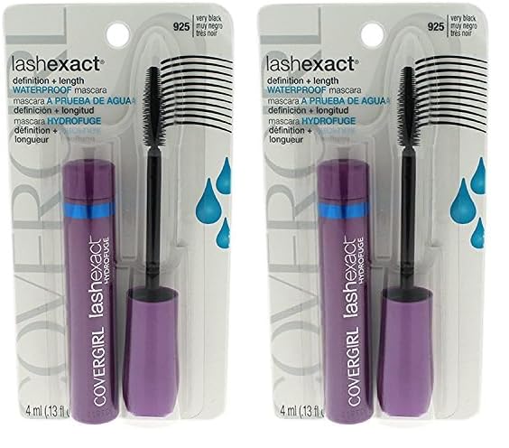 Foto 2 pulgar | Máscara Covergirl Lash Exact Waterproof, Muy Negra, 13 Ml (x2) - Venta Internacional.