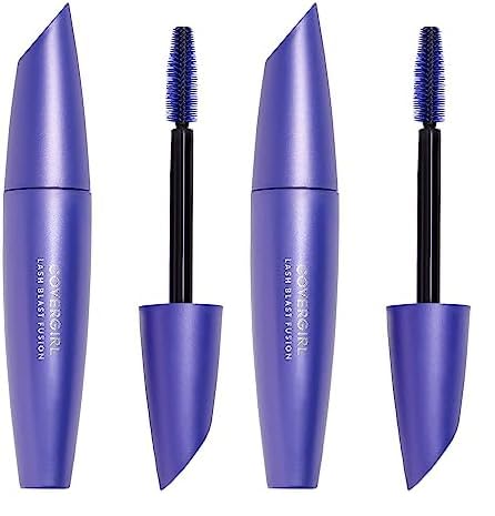 Máscara Covergirl Lash Blast Fusion Resistente Al Agua Negra X2 - Venta Internacional.