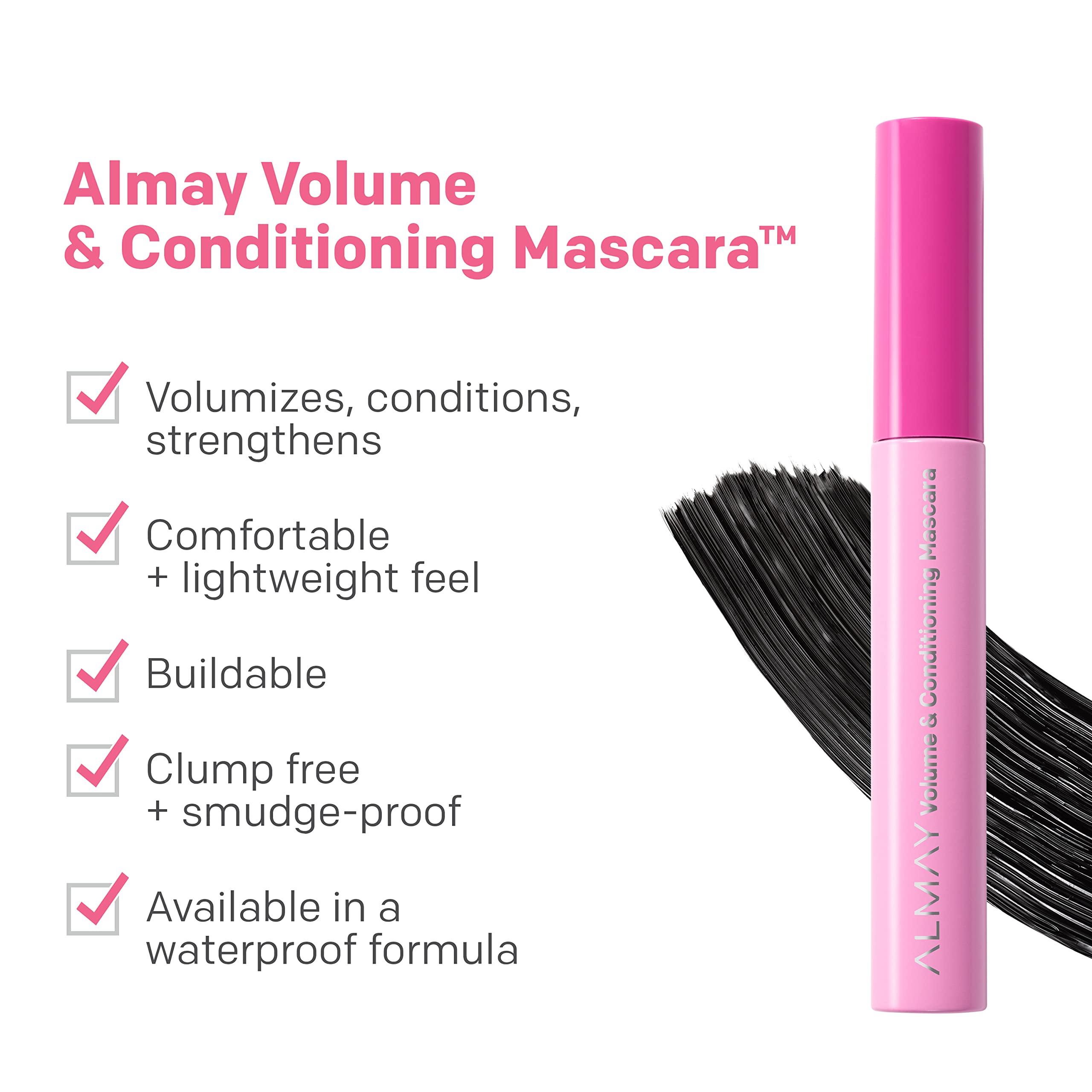 Foto 4 | Máscara Almay Volume & Conditioning 30, Negro Y Marrón, 8 Ml - Venta Internacional.