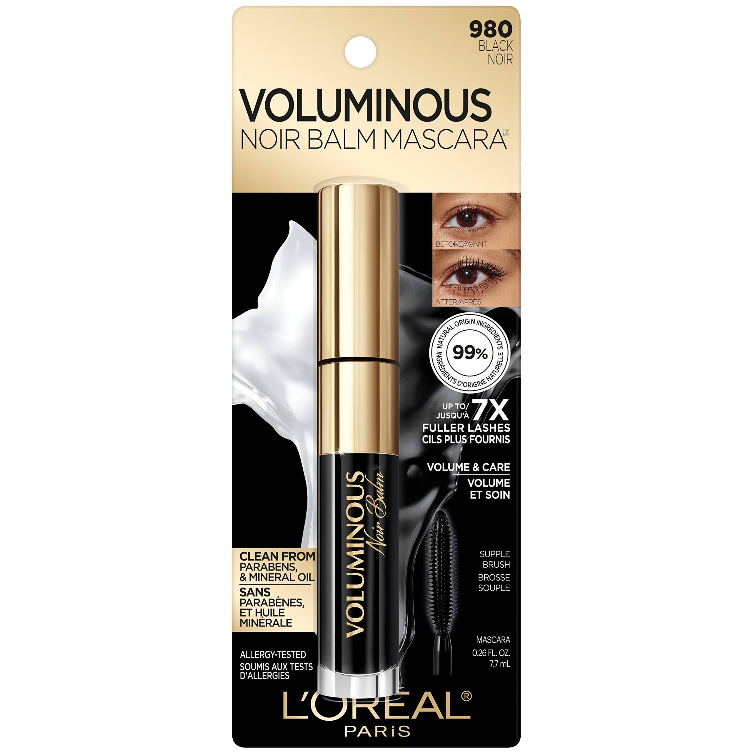 Foto 4 pulgar | Mascara L'oréal Paris Voluminous Noir Balm Voluminizing Black - Venta Internacional.