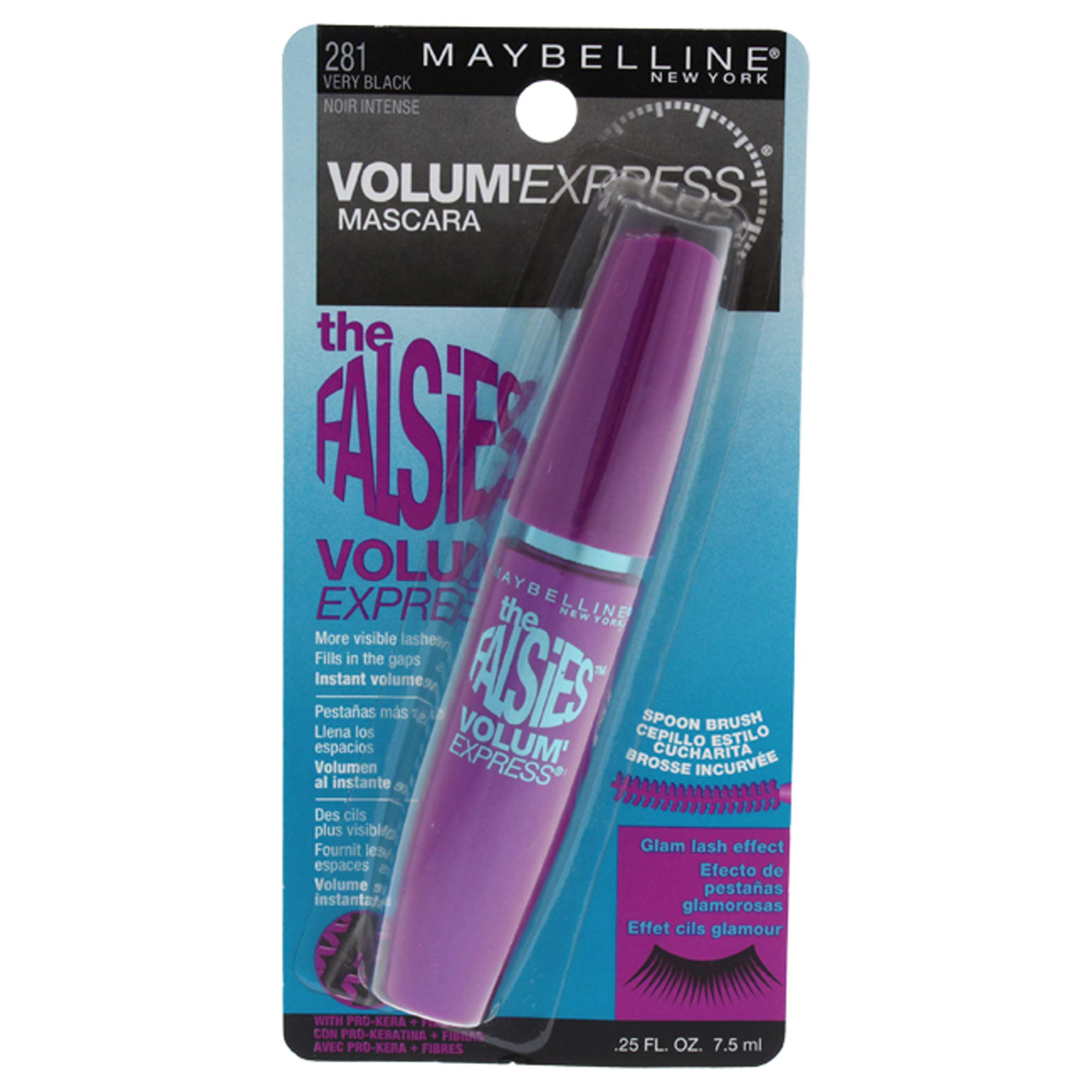 Máscara Maybelline Volum' Express The Falsies Very Black - Venta Internacional.