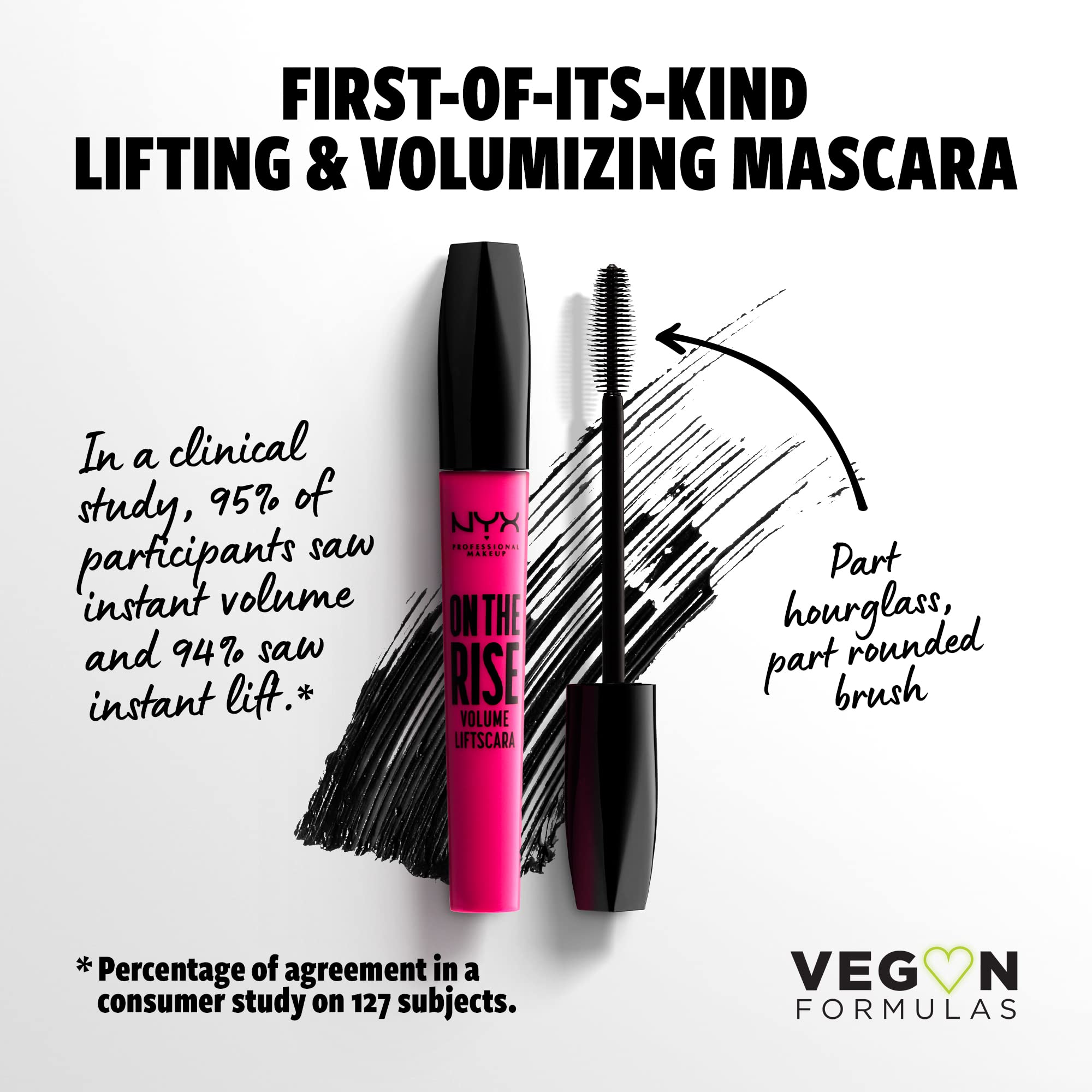 Foto 2 | Máscara Nyx Professional Makeup On The Rise Volume Liftscara Black - Venta Internacional.