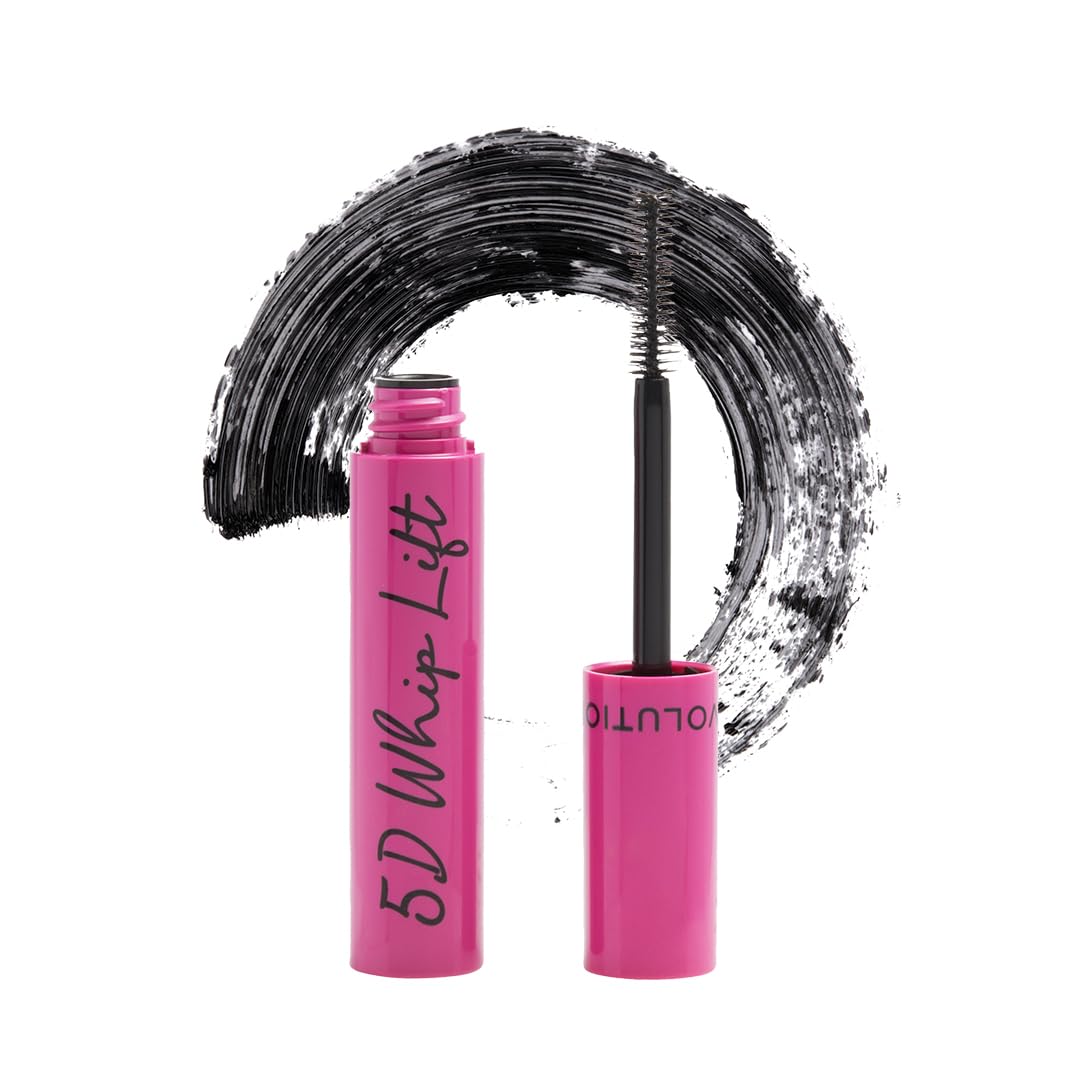 Máscara Makeup Revolution 5d Whip Lift, Voluminizadora, Color Negro Azabache - Venta Internacional.