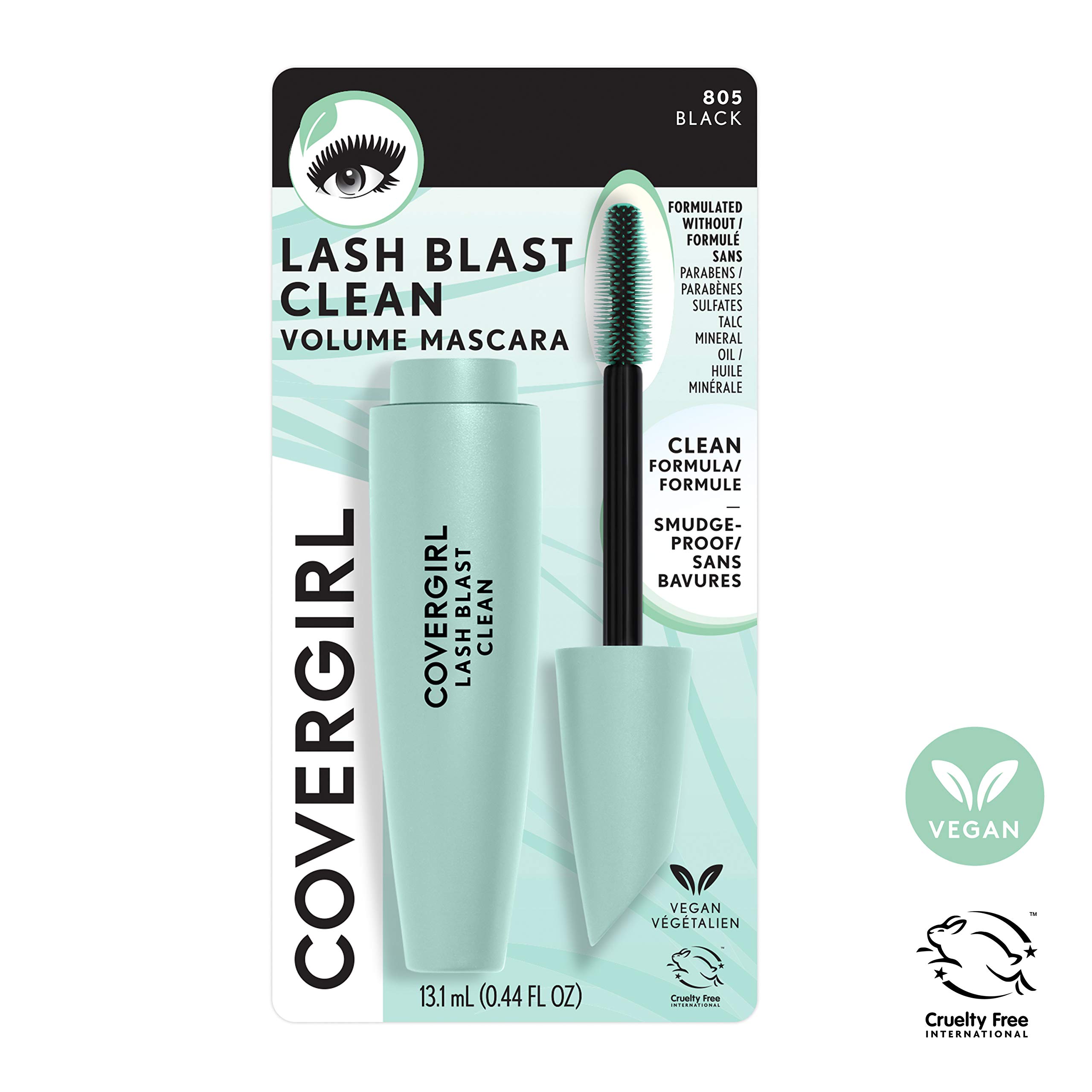 Foto 4 pulgar | Máscara Covergirl Lash Blast Clean Volume Vegan Black - Venta Internacional.