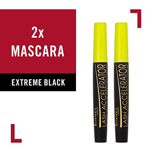 Foto 3 pulgar | Máscara Rimmel Lash Accelerator Extreme Black (paquete De 2) - Venta Internacional.