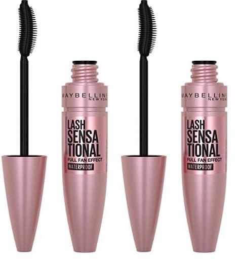 Máscara Maybelline Lash Sensational Waterproof Muy Negra - Venta Internacional.