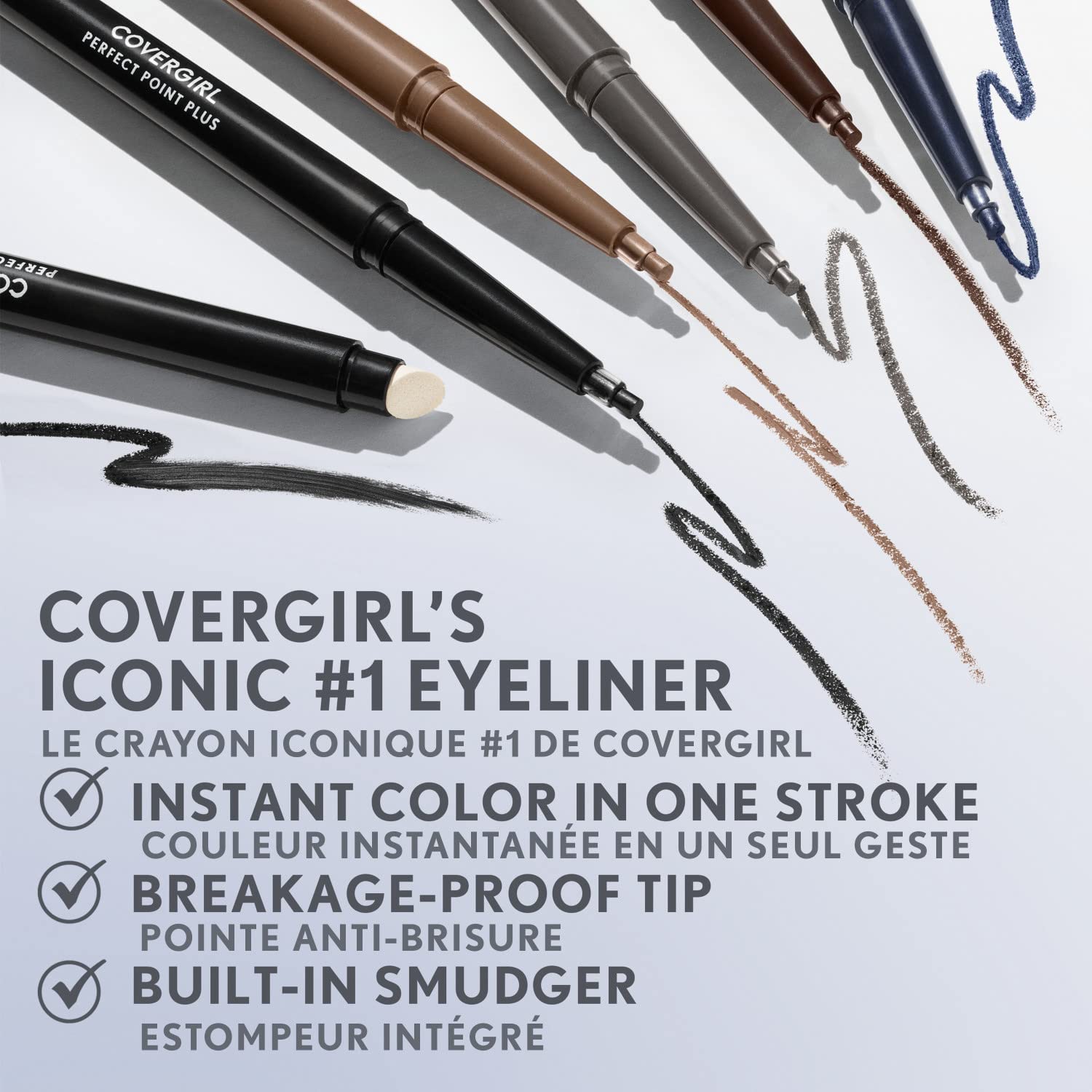 Foto 5 | Lápiz Delineador De Ojos Covergirl Perfect Point Plus Charcoal - Venta Internacional.