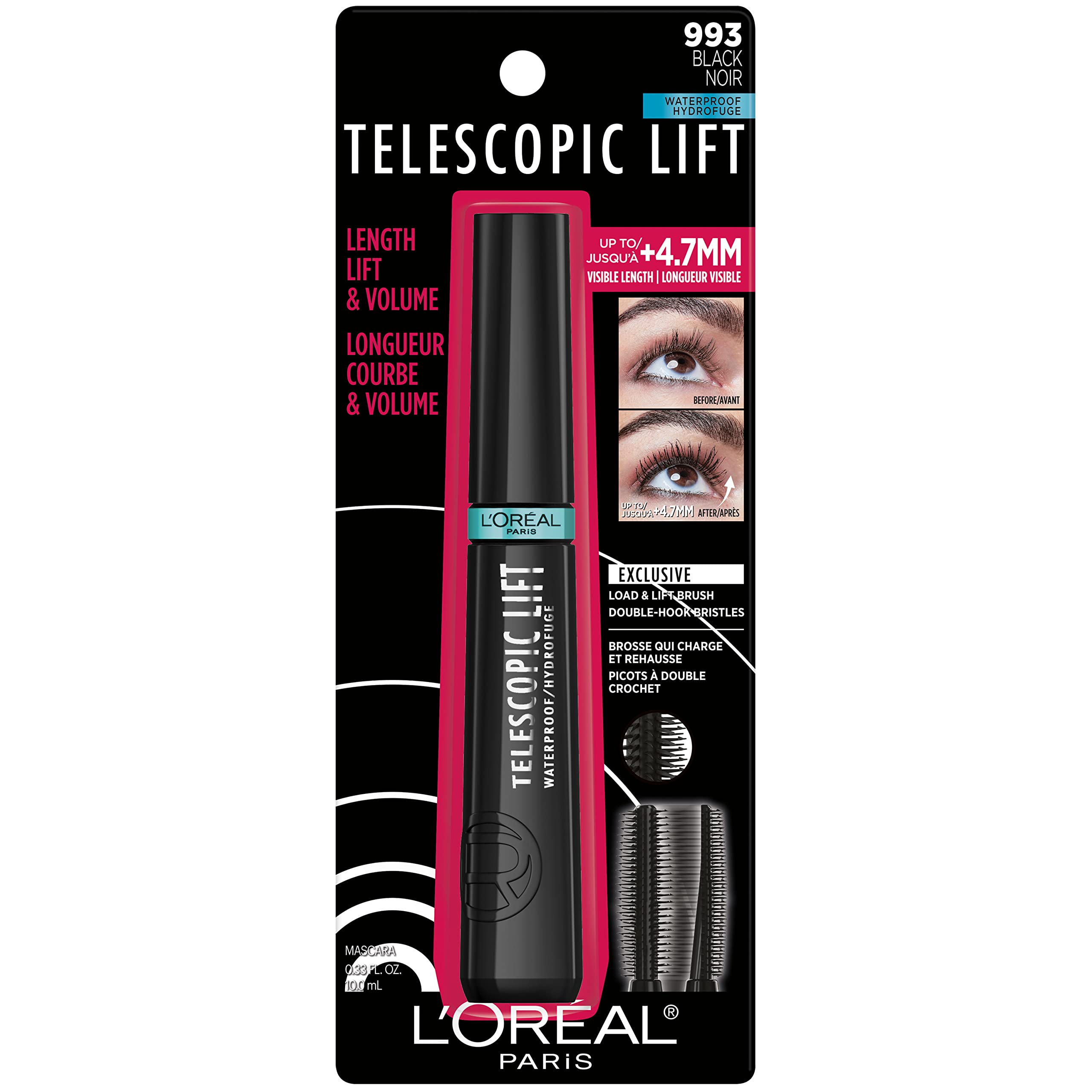 Foto 8 pulgar | Máscara L'oréal Paris Telescopic Lift Waterproof 10 Ml Negra - Venta Internacional.