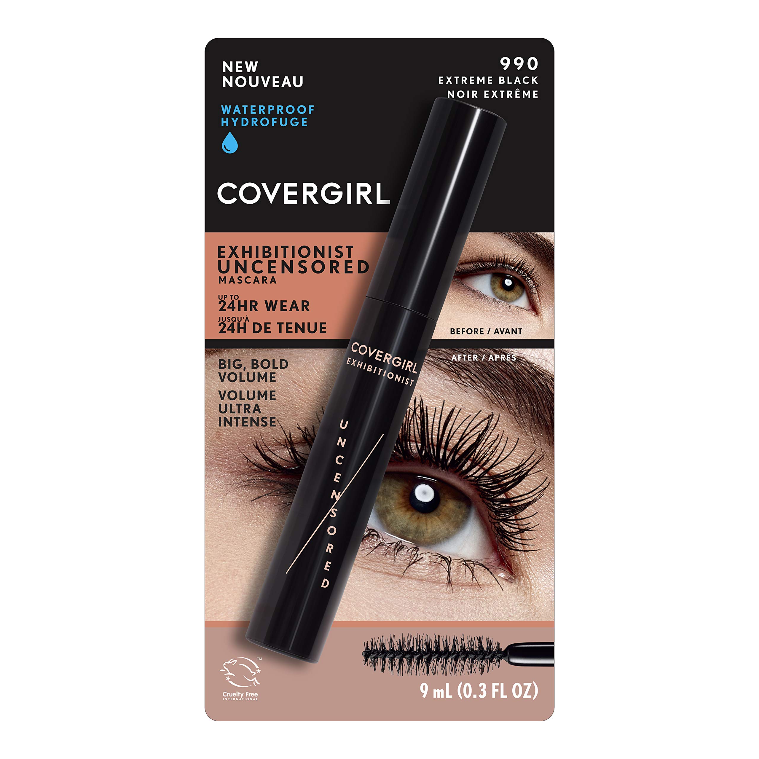 Foto 4 pulgar | Máscara Covergirl Exhibitionist Sin Censura, Impermeable, 9 Ml - Venta Internacional.