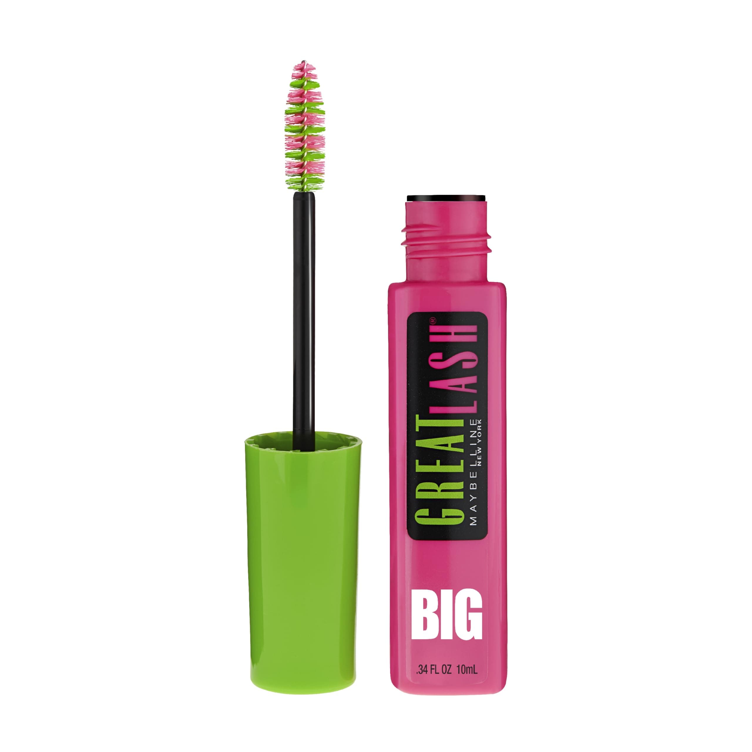 Máscara Maybelline Great Lash Big, Lavable, Muy Negra - Venta Internacional. $339