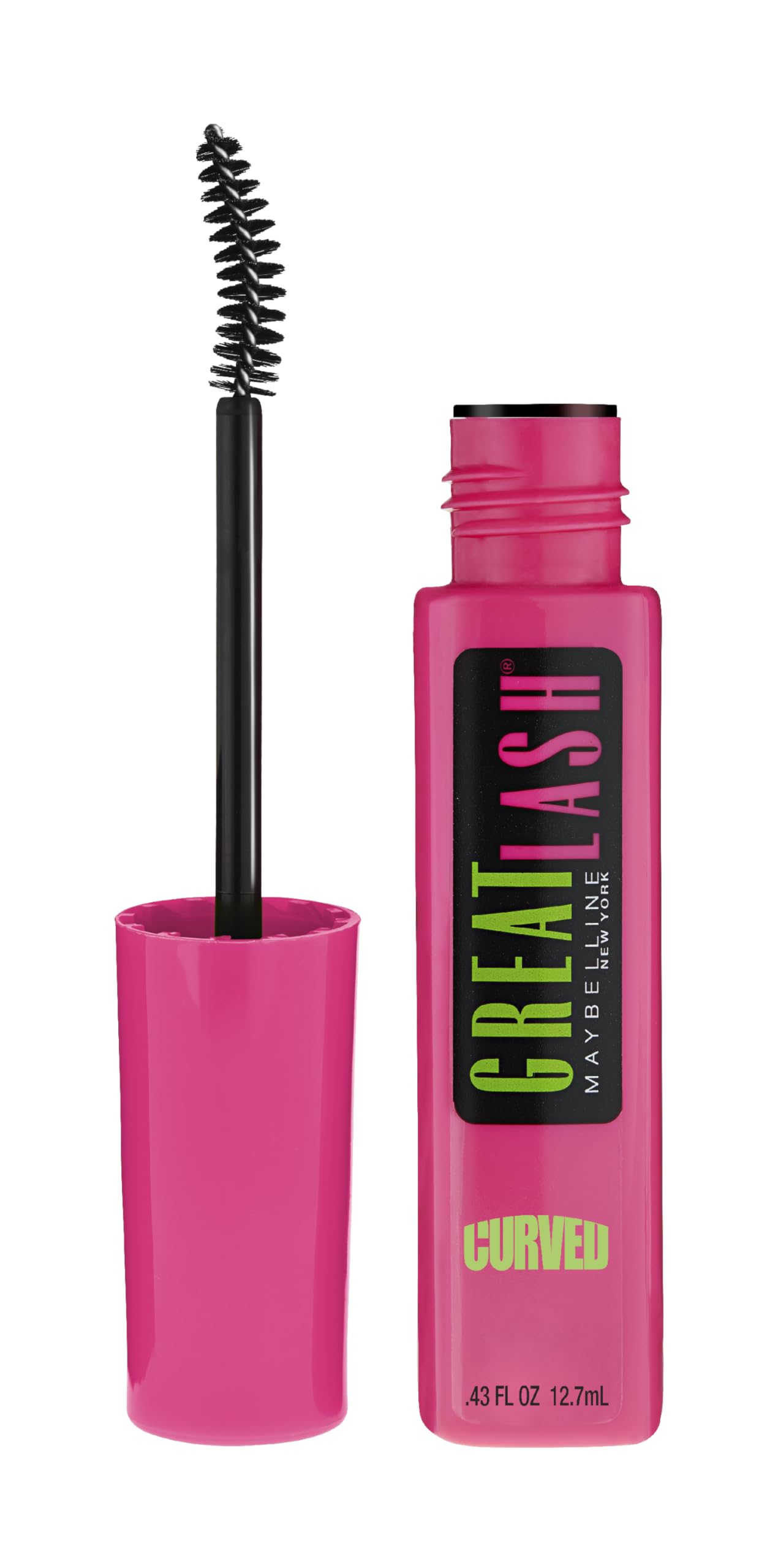 Foto 2 pulgar | Máscara Maybelline Great Lash Curved Brush Blackest Black - Venta Internacional.