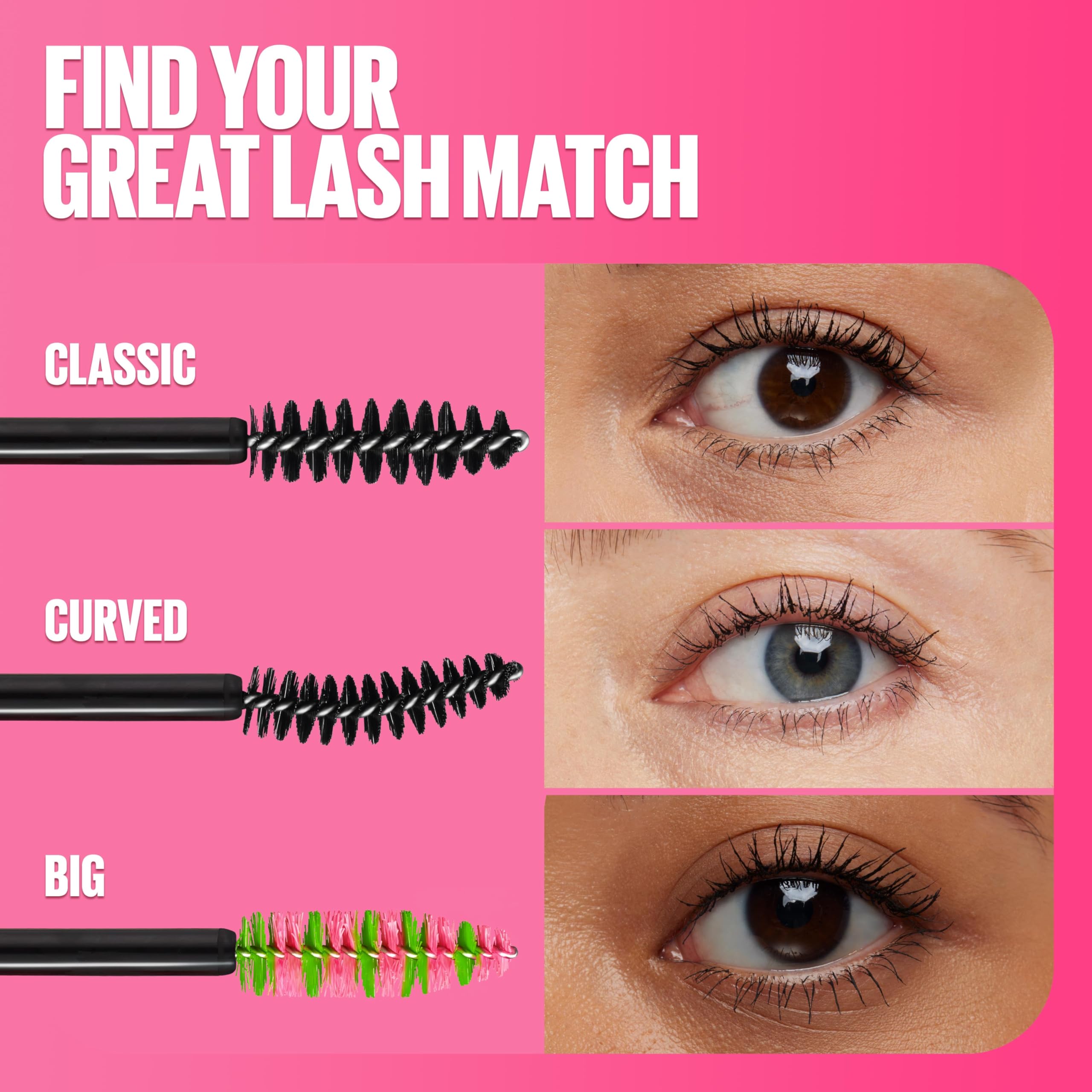 Foto 7 pulgar | Máscara Maybelline Great Lash Big, Lavable, Marrón Y Negro - Venta Internacional.