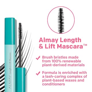 Foto 3 | Máscara Almay Longening Volume & Lift 040 Waterproof Black - Venta Internacional.