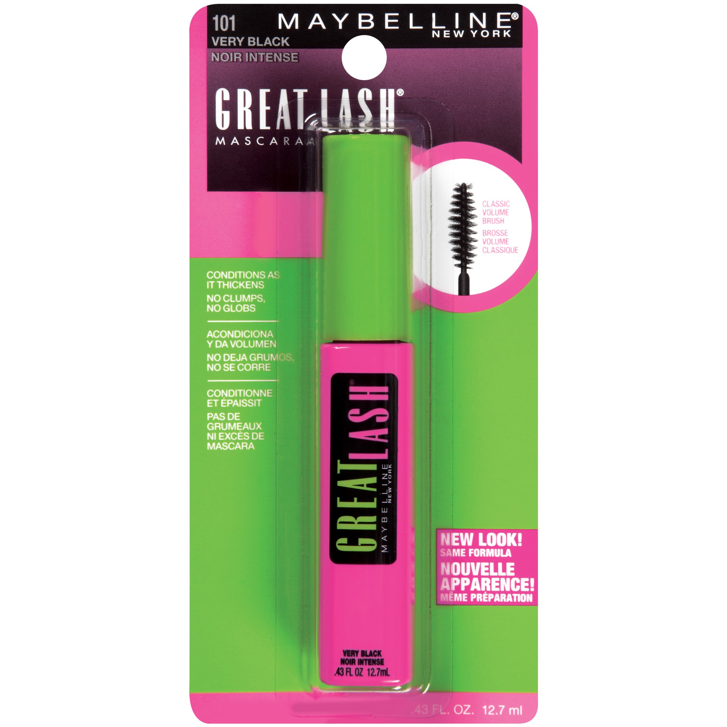 Foto 3 pulgar | Máscara Maybelline New York Great Lash, Lavable, Muy Negra - Venta Internacional.