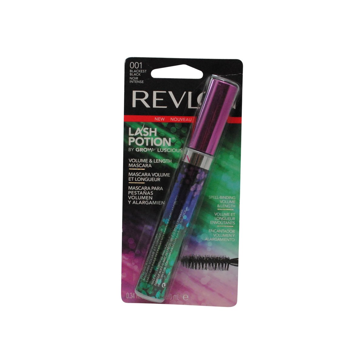 Máscara Revlon Lash Potion de Grow Luscious Waterproof Black - Venta Internacional