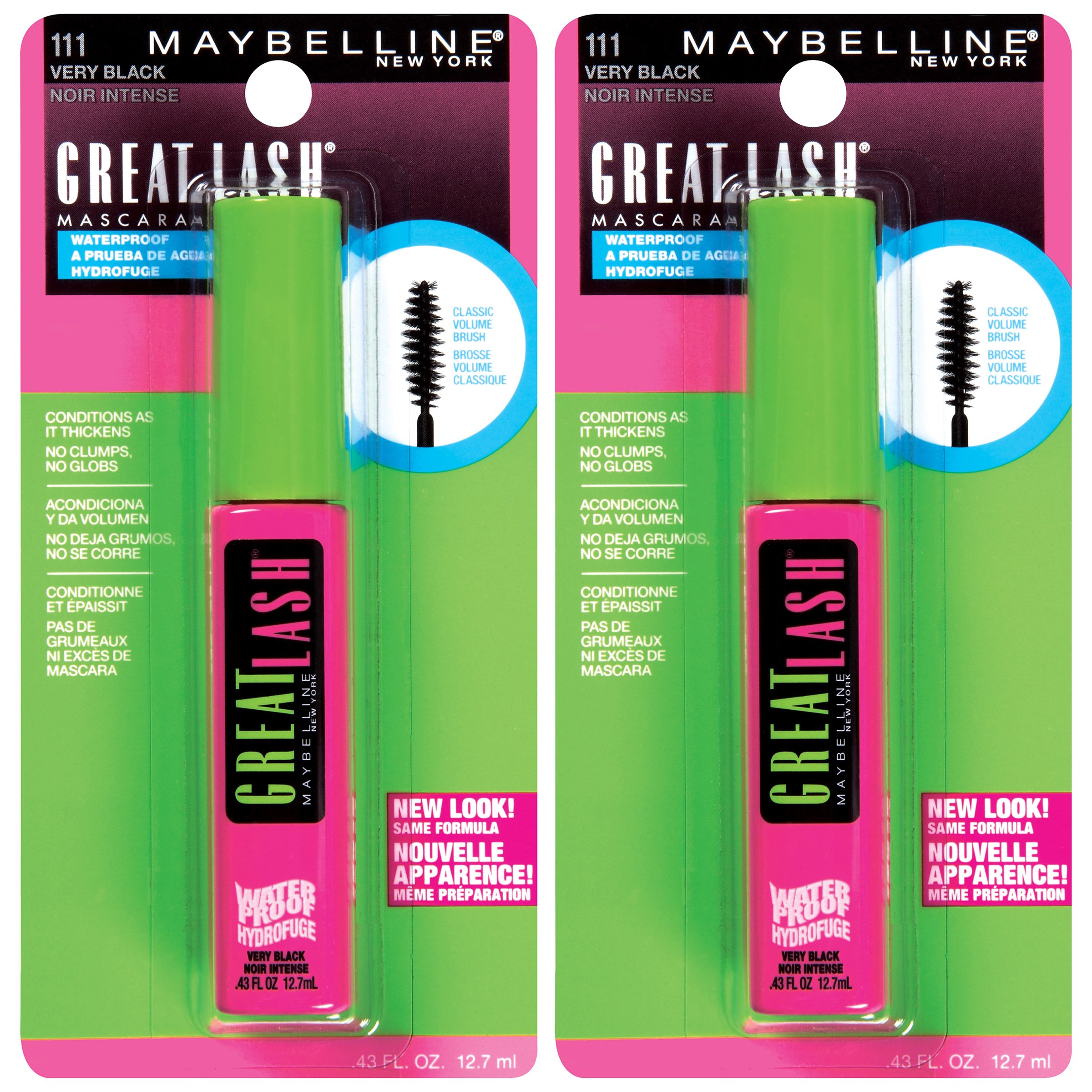 Foto 2 pulgar | Máscara Maybelline Great Lash, Impermeable, Voluminizadora, Muy Negra - Venta Internacional.