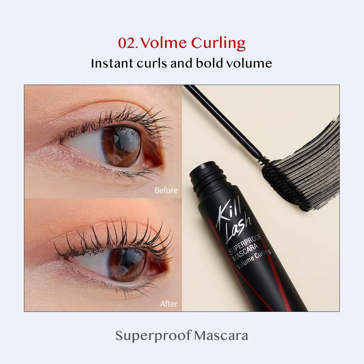 Foto 4 pulgar | Máscara Clio Kill Lash Superproof (02 Volume Curling Black) - Venta Internacional.