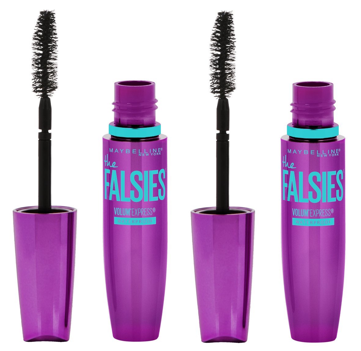 Máscara Maybelline Volum' Express Falsies Impermeables, Paquete De 2 - Venta Internacional.