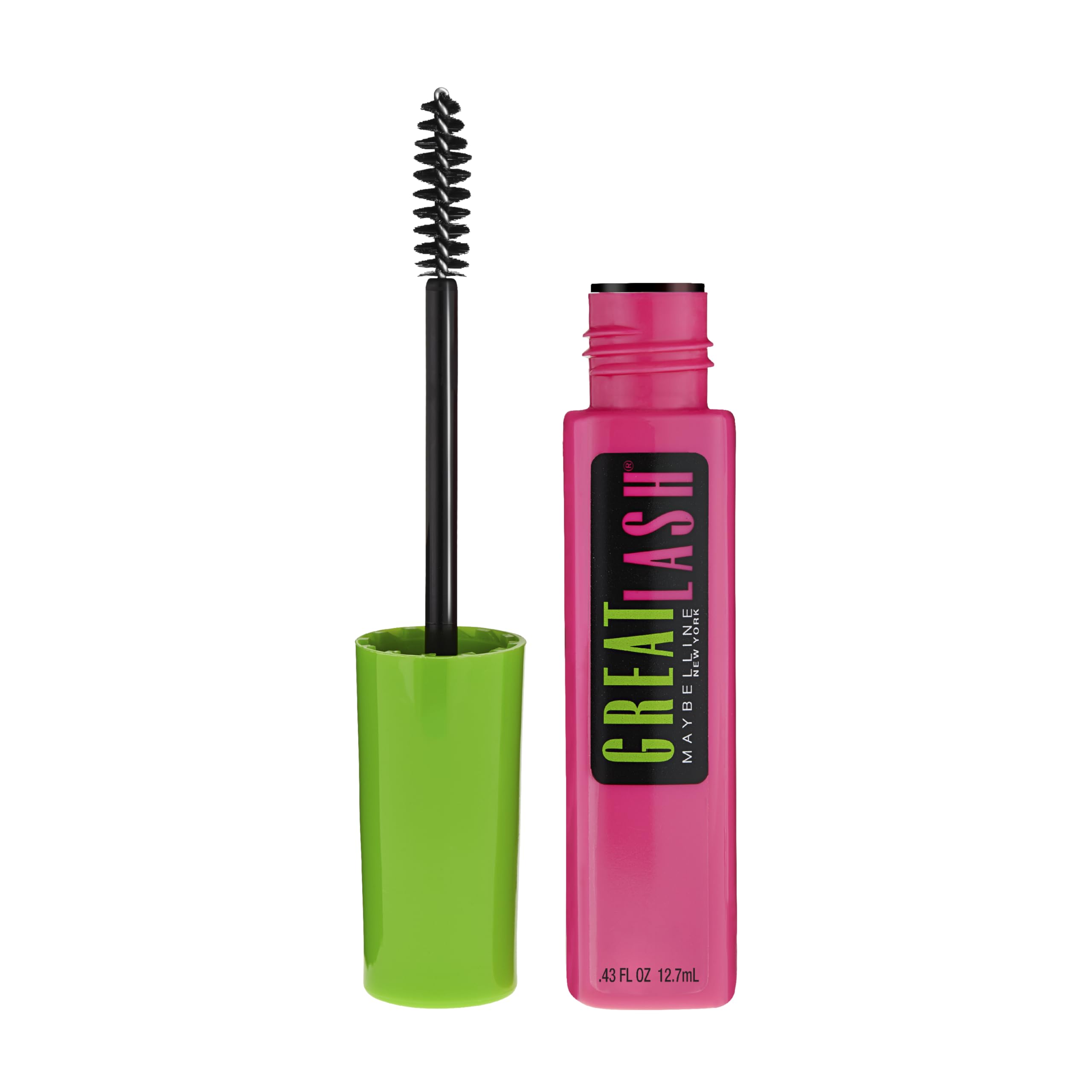 Máscara Maybelline Great Lash, Lavable, Voluminizadora, Color Marrón Oscuro - Venta Internacional.