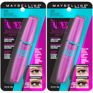 Foto 2 | Máscara Maybelline Volum' Express Falsies Voluminizadora Negra X2 - Venta Internacional.