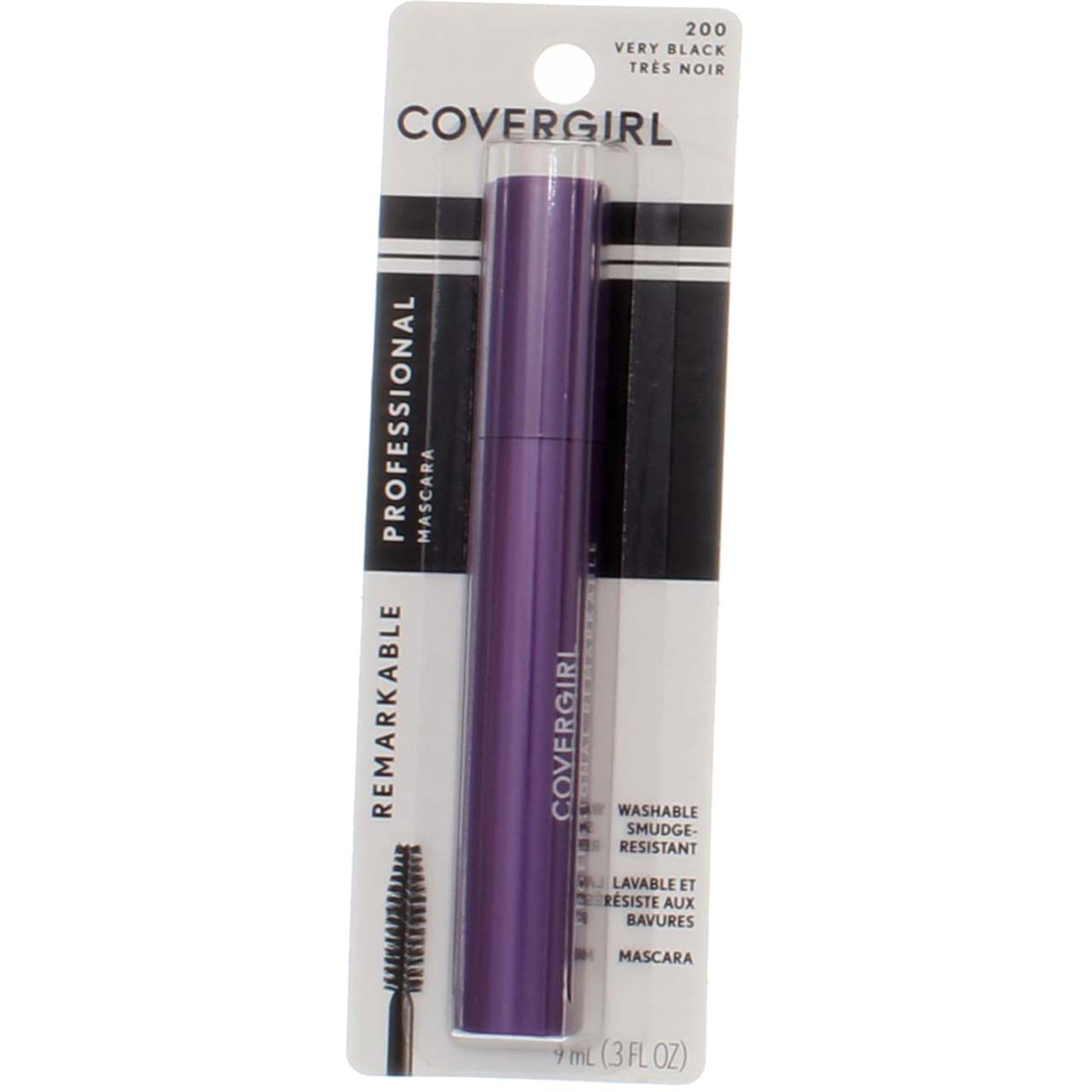 Máscara Covergirl Professional Remarkable, Lavable, Muy Negra - Venta Internacional.