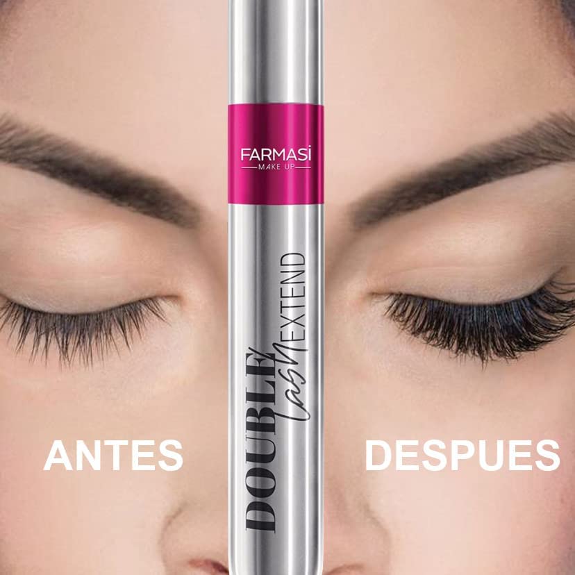 Foto 6 pulgar | Máscara Farmasi Double Lash Extend Eyelash, 12 Ml, Color Negro - Venta Internacional.