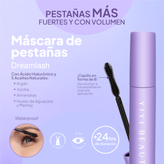 Foto 5 | Máscara de Pestañas YIYI BEAUTY Dreamlash Black
