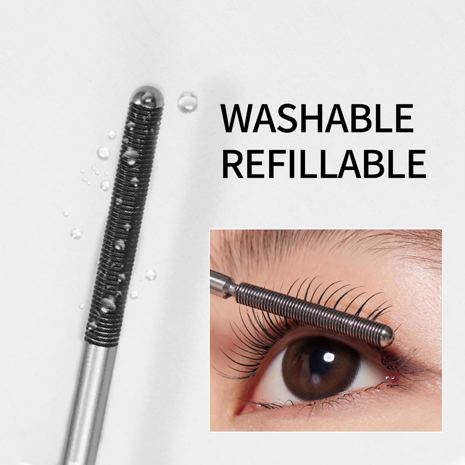 Foto 4 pulgar | Rizador Mascara Erinde Brown, Lavable, De Metal, Impermeable - Venta Internacional.