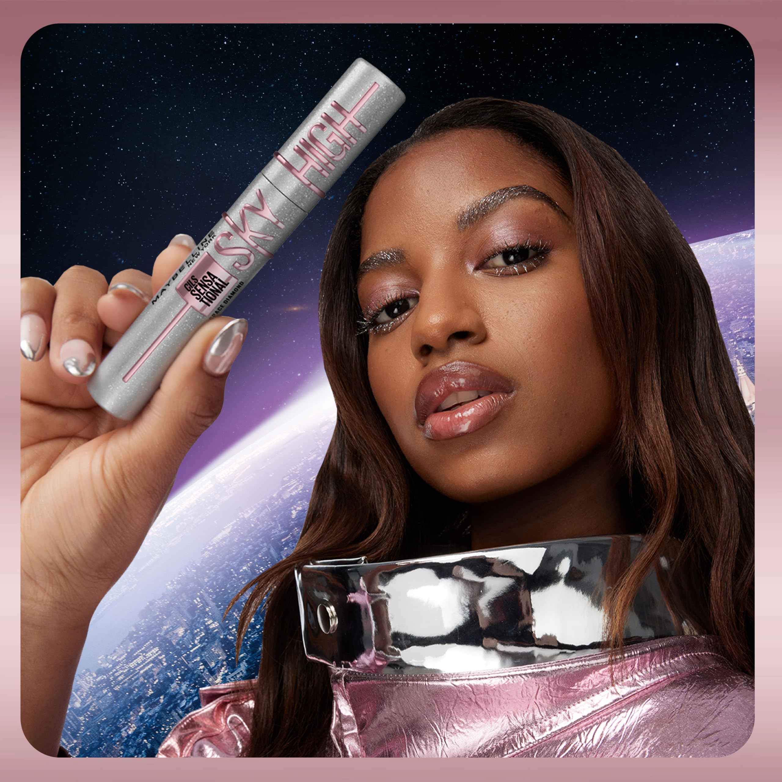 Foto 7 pulgar | Máscara Maybelline Lash Sensational Sky High Glitter - Venta Internacional.