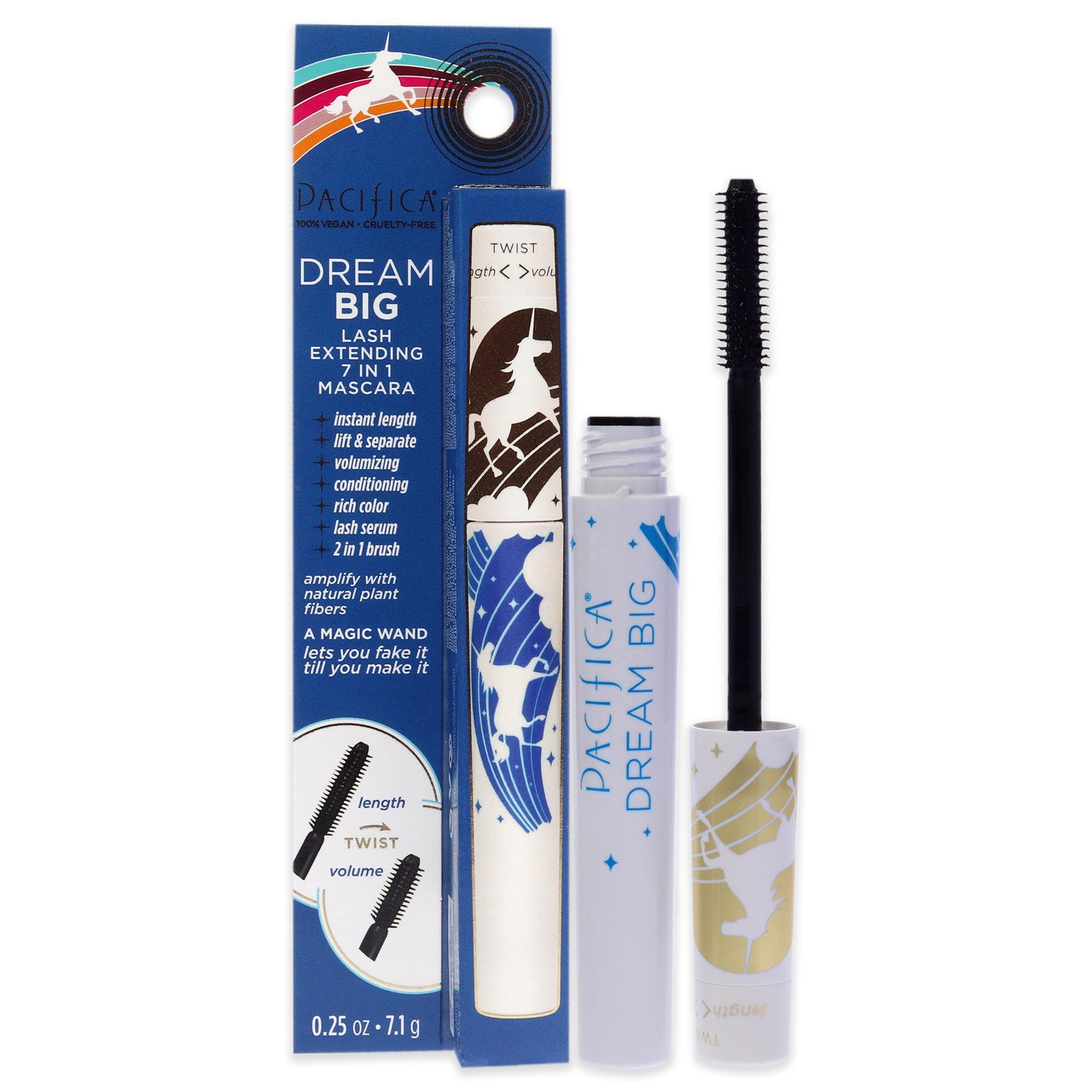 Foto 1 | Máscara Extensible Para Pestañas Pacifica Beauty Dream Big Lash 7 En 1, Color Negro - Venta Internacional.