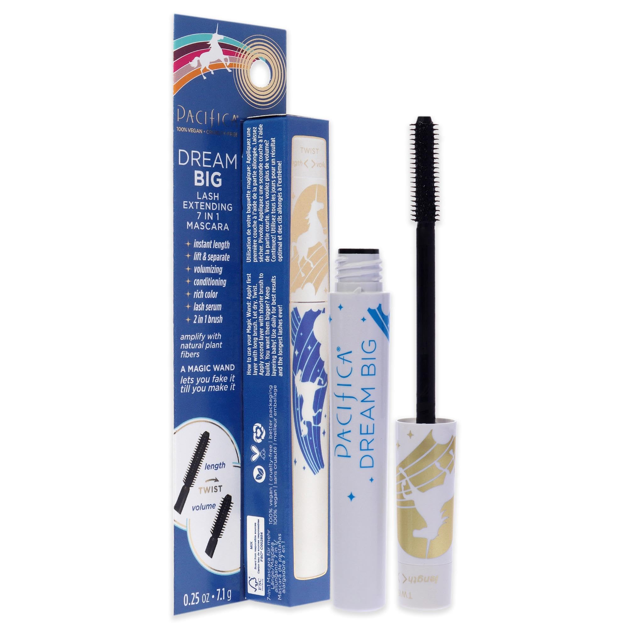 Foto 4 pulgar | Máscara Extensible Para Pestañas Pacifica Beauty Dream Big Lash 7 En 1, Color Negro - Venta Internacional.