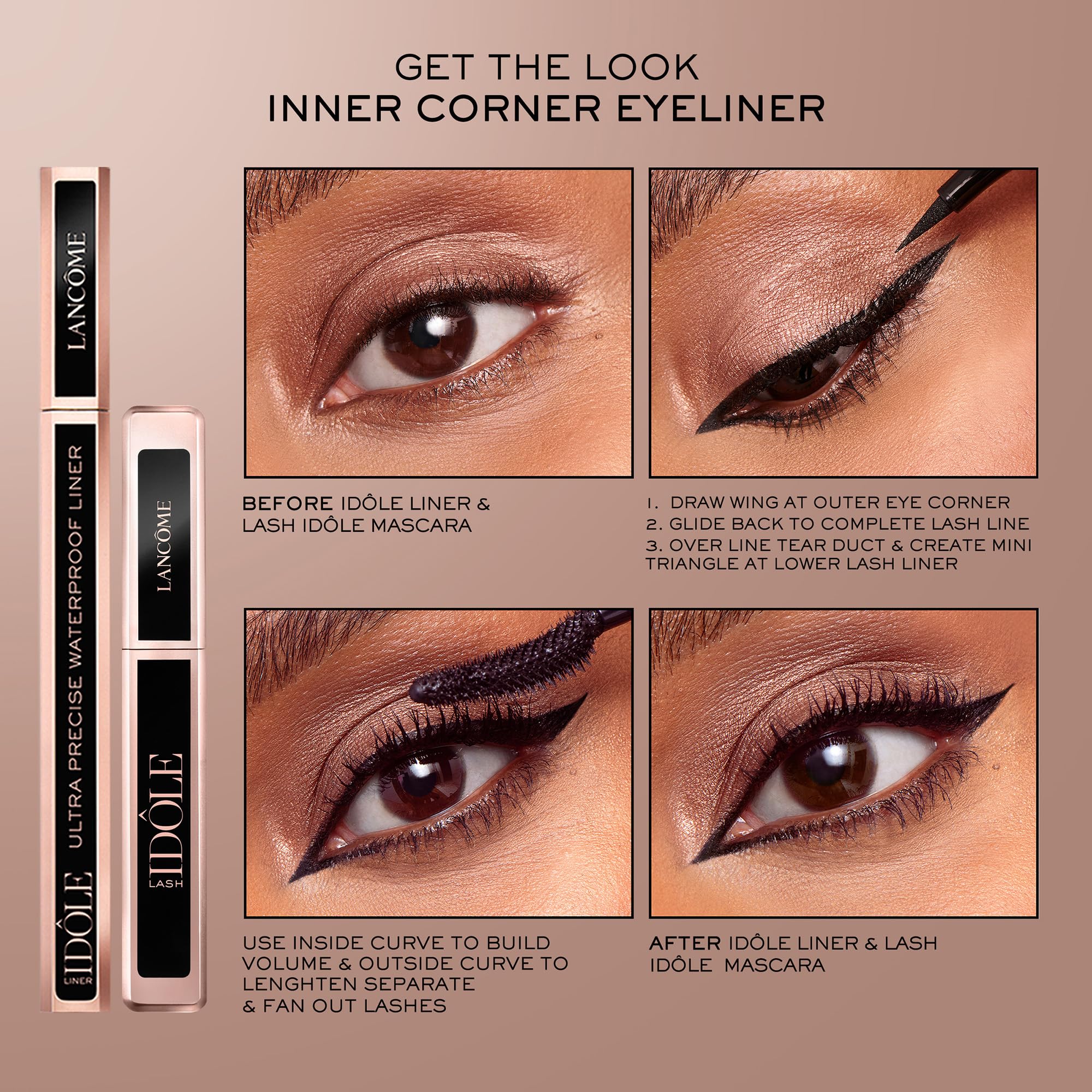 Foto 8 pulgar | Máscara Lancôme Lash Idôle Para Levantar Y Dar Volumen A Las Pestañas, Color Negro - Venta Internacional.